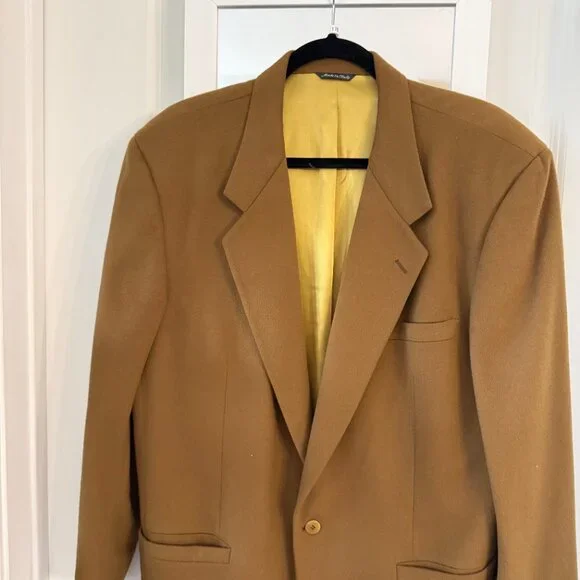 Versus Gianni Versace Camel Wool Cashmere Blazer Jacket Made in Italy Size 39/52
